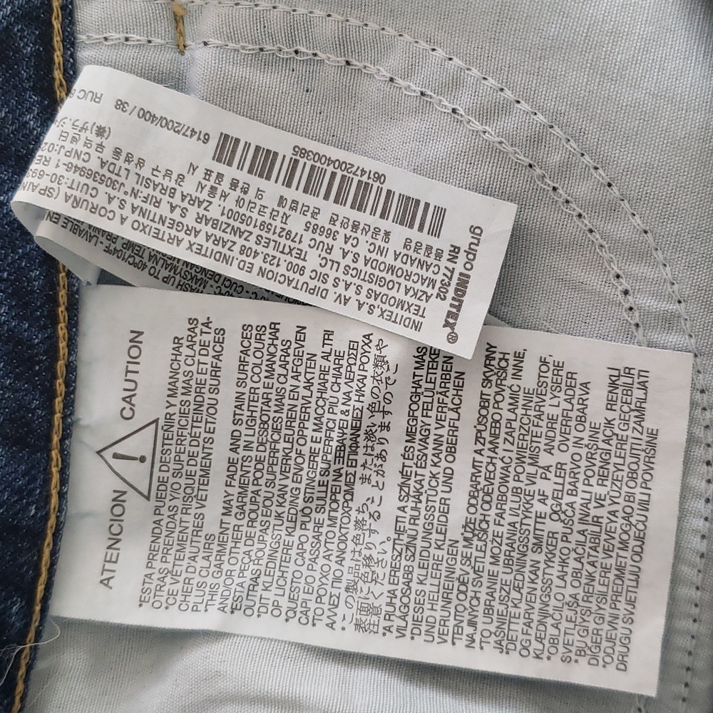 ZARA Trafaluc NEW Jeans Women's 6 Slouchy Ruched Extra Long NWT - Picture 11 of 16